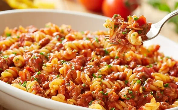 Olive Garden Rotini Pasta with Meat Sauce